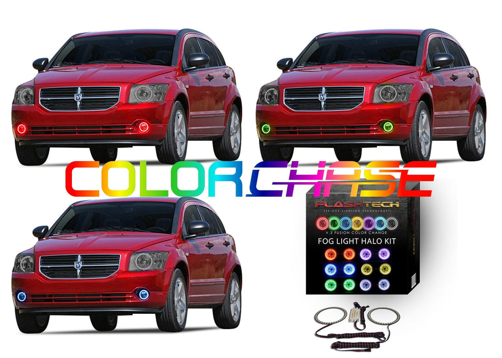 Dodge Caliber ColorChase LED Halo Fog Light Kit 2007-2012