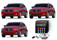 Dodge Caliber V.3 Fusion Color Change LED Halo Fog Light Kit 2007-2012