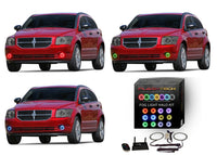 Dodge Caliber V.3 Fusion Color Change LED Halo Fog Light Kit 2007-2012
