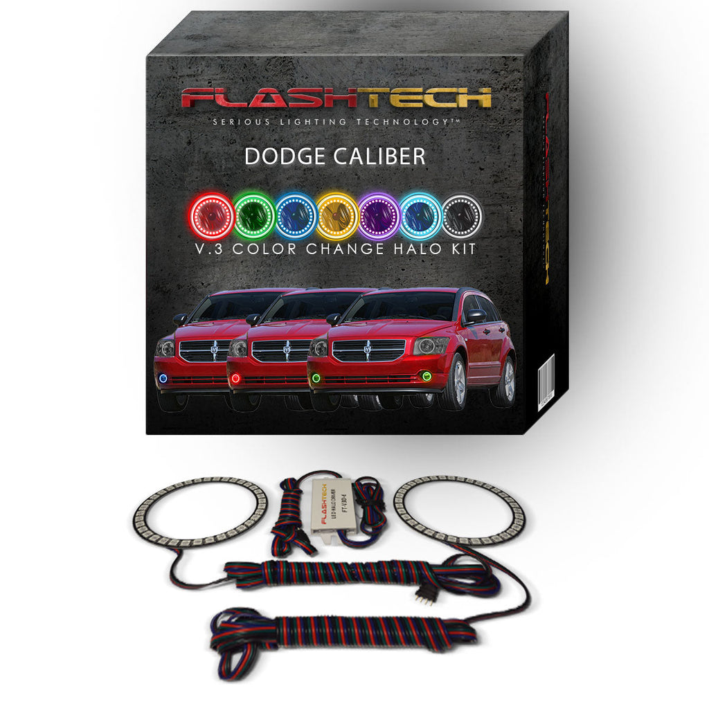 Dodge Caliber V.3 Fusion Color Change LED Halo Fog Light Kit 2007-2012