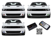 Dodge Challenger V.3 Fusion Color Change External Waterproof LED Halo Fog Light Kit 2015-2019