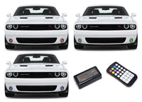 Dodge Challenger V.3 Fusion Color Change External Waterproof LED Halo Fog Light Kit 2015-2019