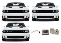 Dodge Challenger V.3 Fusion Color Change External Waterproof LED Halo Fog Light Kit 2015-2019