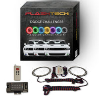 Dodge Challenger V.3 Fusion Color Change External Waterproof LED Halo Fog Light Kit 2015-2019
