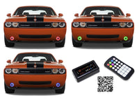 Dodge Challenger V.3 Fusion Color Change External Waterproof LED Halo Fog Light Kit 2008-2014