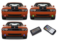 Dodge Challenger V.3 Fusion Color Change External Waterproof LED Halo Fog Light Kit 2008-2014