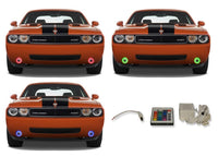 Dodge Challenger V.3 Fusion Color Change External Waterproof LED Halo Fog Light Kit 2008-2014