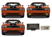 Dodge Challenger V.3 Fusion Color Change External Waterproof LED Halo Fog Light Kit 2008-2014