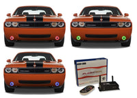 Dodge Challenger V.3 Fusion Color Change External Waterproof LED Halo Fog Light Kit 2008-2014