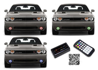 Dodge Challenger V.3 Fusion Color Change LED Halo Fog Light Kit 2008-2014