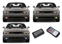 Dodge Challenger V.3 Fusion Color Change LED Halo Fog Light Kit 2008-2014