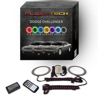Dodge Challenger V.3 Fusion Color Change LED Halo Fog Light Kit 2008-2014