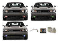 Dodge Challenger V.3 Fusion Color Change LED Halo Fog Light Kit 2008-2014