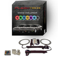 Dodge Challenger V.3 Fusion Color Change LED Halo Fog Light Kit 2008-2014