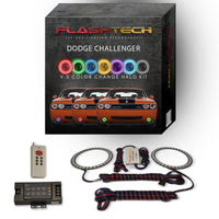 Dodge Challenger V.3 Fusion Color Change External Waterproof LED Halo Fog Light Kit 2008-2014