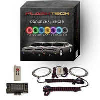 Dodge Challenger V.3 Fusion Color Change LED Halo Fog Light Kit 2008-2014