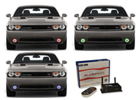 Dodge Challenger V.3 Fusion Color Change LED Halo Fog Light Kit 2008-2014