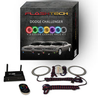 Dodge Challenger V.3 Fusion Color Change LED Halo Fog Light Kit 2008-2014