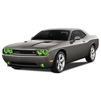 Dodge Challenger Non Projector V.3 Fusion Color Change Headlight & LED Halo Fog Light Kit 2008-2014
