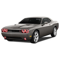 Dodge Challenger Non Projector V.3 Fusion Color Change Headlight & LED Halo Fog Light Kit 2008-2014
