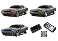 Dodge Challenger Non Projector V.3 Fusion Color Change LED Halo Headlight Kit 2008-2014