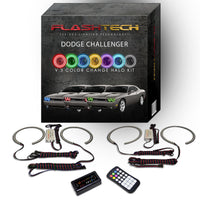 Dodge Challenger Non Projector V.3 Fusion Color Change LED Halo Headlight Kit 2008-2014