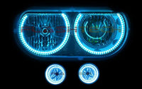 Dodge Challenger Non Projector V.3 Fusion Color Change Headlight & LED Halo Fog Light Kit 2008-2014