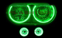 Dodge Challenger Non Projector V.3 Fusion Color Change Headlight & LED Halo Fog Light Kit 2008-2014