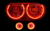 Dodge Challenger Non Projector V.3 Fusion Color Change Headlight & LED Halo Fog Light Kit 2008-2014