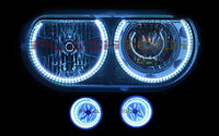 Dodge Challenger Non Projector V.3 Fusion Color Change Headlight & LED Halo Fog Light Kit 2008-2014