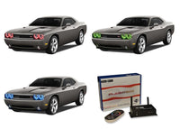 Dodge Challenger Non Projector V.3 Fusion Color Change LED Halo Headlight Kit 2008-2014