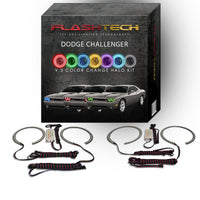 Dodge Challenger Non Projector V.3 Fusion Color Change LED Halo Headlight Kit 2008-2014