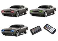Dodge Challenger Projector V.3 Fusion Color Change LED Halo Headlight Kit 2008-2014