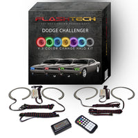 Dodge Challenger Projector V.3 Fusion Color Change LED Halo Headlight Kit 2008-2014