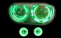 Dodge Challenger Projector V.3 Fusion Color Change Headlight & LED Halo Fog Light Kit 2008-2014