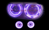 Dodge Challenger Projector V.3 Fusion Color Change Headlight & LED Halo Fog Light Kit 2008-2014