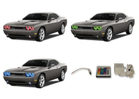 Dodge Challenger Projector V.3 Fusion Color Change LED Halo Headlight Kit 2008-2014