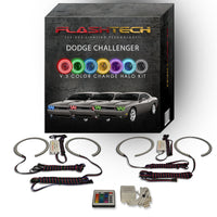 Dodge Challenger Projector V.3 Fusion Color Change LED Halo Headlight Kit 2008-2014