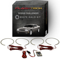 Dodge Challenger Projector White LED Halo Headlight Kit 2008-2014