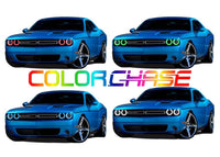 Dodge Challenger Projector ColorChase LED Halo Headlight Kit 2015-2017