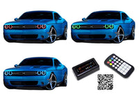 Dodge Challenger Projector V.3 Fusion Color Change LED Halo Headlight Kit 2015-2017