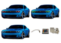 Dodge Challenger Projector V.3 Fusion Color Change LED Halo Headlight Kit 2015-2017