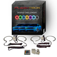 Dodge Challenger Projector V.3 Fusion Color Change LED Halo Headlight Kit 2015-2017