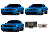 Dodge Challenger Projector V.3 Fusion Color Change LED Halo Headlight Kit 2015-2017