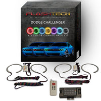 Dodge Challenger Projector V.3 Fusion Color Change LED Halo Headlight Kit 2015-2017
