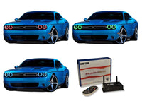 Dodge Challenger Projector V.3 Fusion Color Change LED Halo Headlight Kit 2015-2017