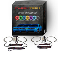 Dodge Challenger Projector V.3 Fusion Color Change LED Halo Headlight Kit 2015-2017