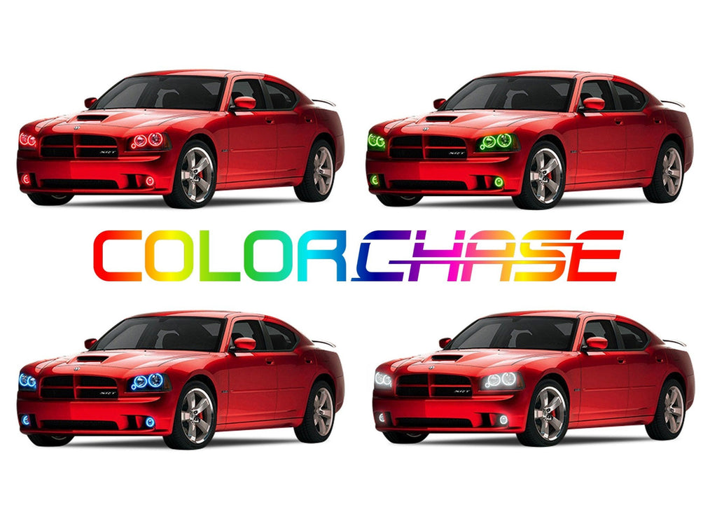 Dodge Charger ColorChase Headlight & LED Halo Fog Light Kit 2005-2010