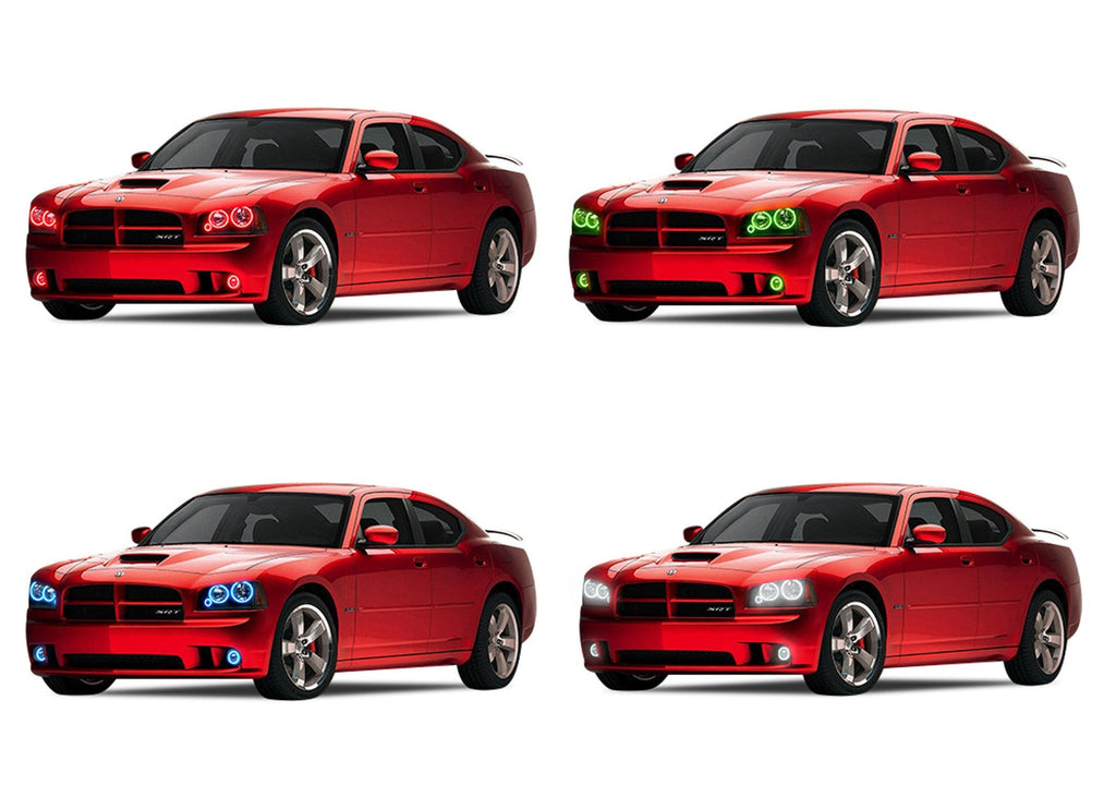 Dodge Charger V.3 Fusion Color Change Headlight & LED Halo Fog Light Kit 2005-2010