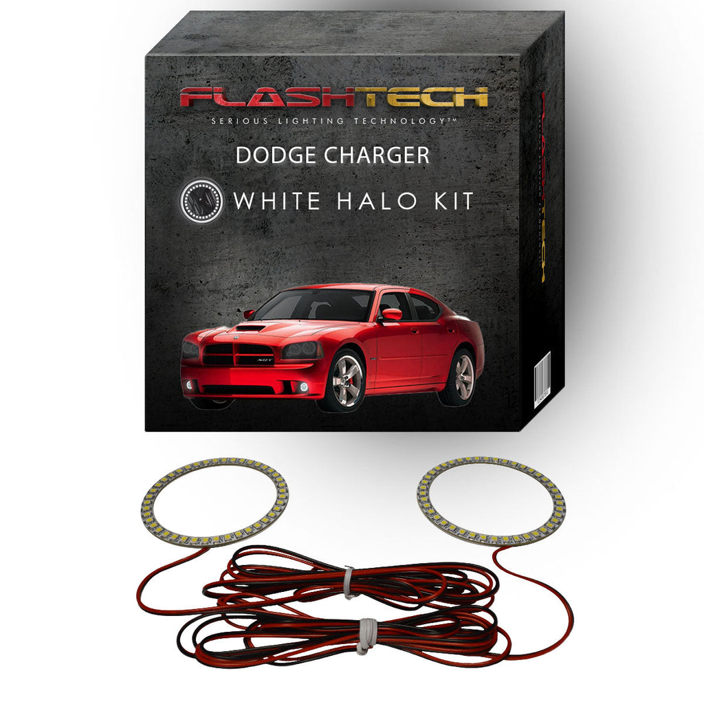 Dodge Charger White LED Halo Fog Light Kit 2005-2010